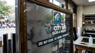 One way vision window film