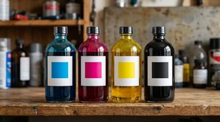 Solvent ink bottles