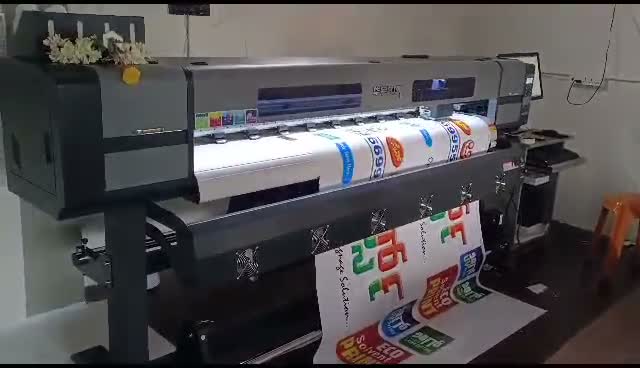 A flex printer freshly installed on a customer's shop floor